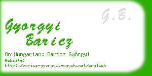 gyorgyi baricz business card
