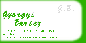gyorgyi baricz business card